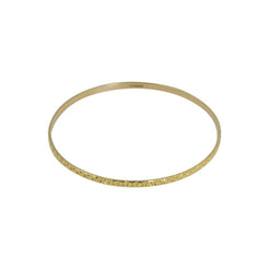 22K Yellow Gold Bangles, Set of 6 W/ Raised Laser Details, Size 2.6 - Virani Jewelers