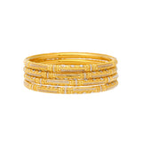 22K Yellow & White Gold Bangle Set of 6 (111gm) | 
These 22k yellow and white gold bangles have a glamorous look and appeal that is perfect for for...