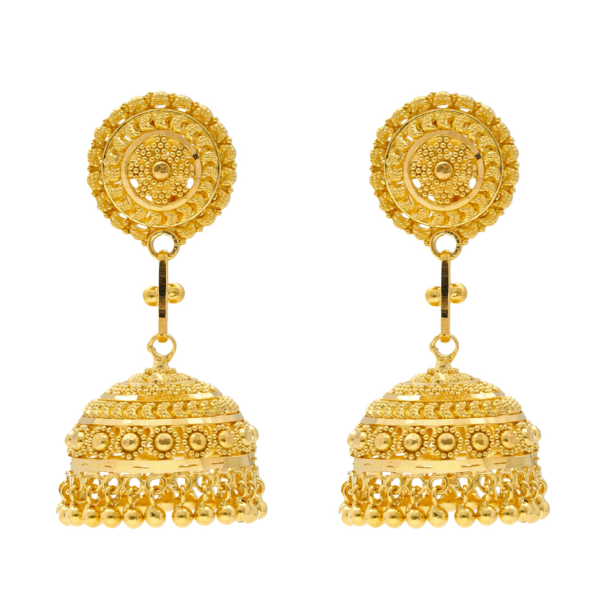 22K Gold Plated Gift Designer Jhumka Earrings Indian 2.5