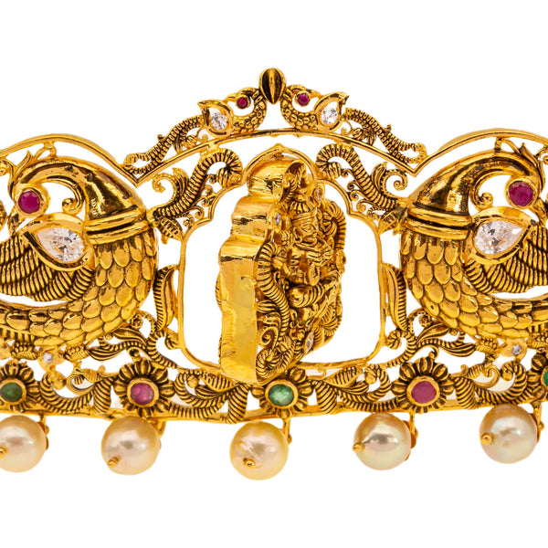 22K Yellow Gold Laxmi Vaddanam Belt (196.1gm) | 
Add a dazzling addition to your mot fashionable looks with this exquisite 22k yellow gold vaddan...