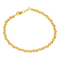 22K Yellow Gold Beaded Bracelet (8.8gm)