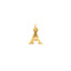 Letter "A" Initial Pendant in 22K Yellow Gold (1.2gm)