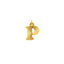 Letter "P" Initial Pendant in 22K Yellow Gold (1.6gm)