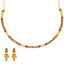 22K Yellow Gold Meenakari Halsi Jewelry Set (37.5 grams)