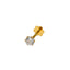 CZ Stone Nose Pin in 22K Yellow Gold (0.2gm)