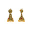 22K Antique Gold Temple Jhumka Earrings (21.9gm)