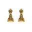 22K Antique Gold Temple Jhumka Earrings (21.9gm)