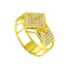 22K yellow Gold Ring with geometrc diamond shape with cz - Virani Jewelers