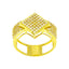 22K yellow Gold Ring with geometrc diamond shape with cz - Virani Jewelers