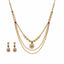 35.68CT Uncut Diamond Dual Layered Necklace and Earrings Set W/ Ruby & Emerald Gem Accents