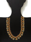 22K Yellow Gold Guttapusalu Necklace & Earrings Set W/ Pearls, Rubies, Emeralds, CZ Polki & Lord Ganesh Accents - Virani Jewelers