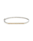 14K Yellow Gold Diamond Bangle W/ 0.46ct Bezel Set & Clustered Diamonds - Virani Jewelers | Indulge in the guilt-free exploration of precious diamonds and gold of this exquisite women’s 14K...