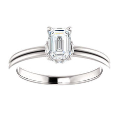 Classic Halo Diamond Engagement Ring W/ Pave Under Gallery