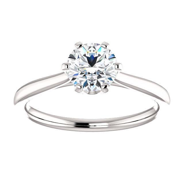 Round Classic Six Prong Solitaire Diamond Engagement Ring