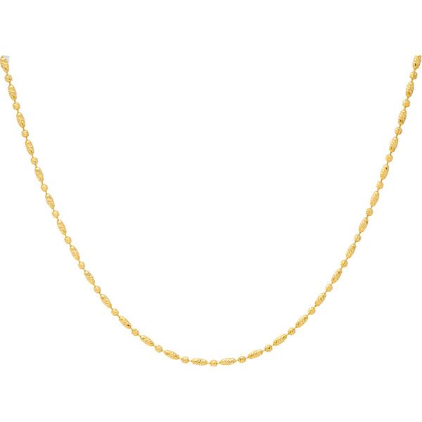 22K Yellow Gold 20in Chain (11 gms) | 
Pair this classic 22k indian gold chain from Virani with casual or dressy looks. Features• Viran...