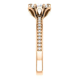 Cushion Diamond Halo Pave Engagement Ring - Virani Jewelers | 