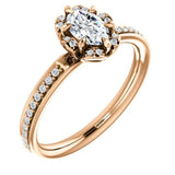 Cushion Diamond Halo Pave Engagement Ring - Virani Jewelers | 