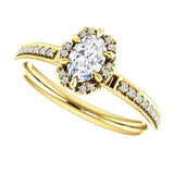 Cushion Diamond Halo Pave Engagement Ring - Virani Jewelers | 