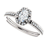 Cushion Diamond Halo Pave Engagement Ring - Virani Jewelers | 