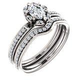 Cushion Diamond Halo Pave Engagement Ring - Virani Jewelers | 