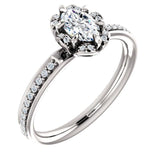 Cushion Diamond Halo Pave Engagement Ring - Virani Jewelers | 