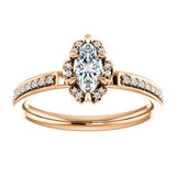 Cushion Diamond Halo Pave Engagement Ring - Virani Jewelers | 