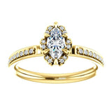 Cushion Diamond Halo Pave Engagement Ring - Virani Jewelers | 