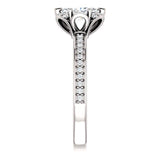 Cushion Diamond Halo Pave Engagement Ring - Virani Jewelers | 
