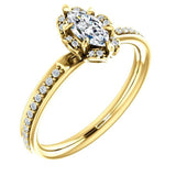 Cushion Diamond Halo Pave Engagement Ring - Virani Jewelers | 