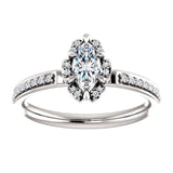 Cushion Diamond Halo Pave Engagement Ring - Virani Jewelers | 