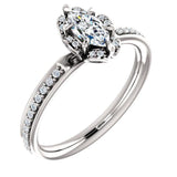 Cushion Diamond Halo Pave Engagement Ring - Virani Jewelers | 