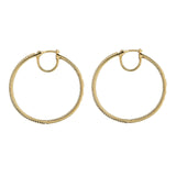 0.5CT Diamond Hoop Earrings Set In 14K Yellow Gold - Virani Jewelers | 0.5CT Diamond Hoop Earrings Set In 14K Yellow Gold for women. Classic hoop earrings set with diam...