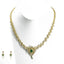 18K Multi Tone Gold Diamond Earring & Necklace Set W/ VVS Diamonds & Changeable Emerald & Ruby on Flower Leaf Vine Design - Virani Jewelers