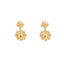 22K Yellow Gold Diamond Necklace & Earrings Set W/ 9.26ct Uncut Diamonds, Rubies & Laxmi Kasu on Round Pendant Necklace - Virani Jewelers