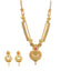 22K Yellow Gold Diamond Necklace & Chandbali Earrings Set W/ 33.95ct Uncut Diamonds, Rubies, Emeralds, Pearls & Laxmi Kasu - Virani Jewelers