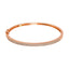 14K Rose Gold Diamond Bangle W/ VS Diamonds & Bright Polished Solid Band - Virani Jewelers