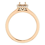 Four Prong High Set Diamond Engagement Ring W/ Band - Virani Jewelers | 
