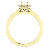 Four Prong High Set Diamond Engagement Ring W/ Band - Virani Jewelers | 