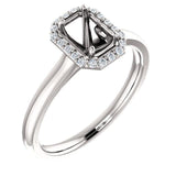 Four Prong High Set Diamond Engagement Ring W/ Band - Virani Jewelers | 