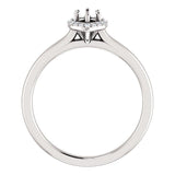 Four Prong High Set Diamond Engagement Ring W/ Band - Virani Jewelers | 