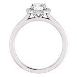 Four Prong High Set Diamond Engagement Ring W/ Band - Virani Jewelers | 