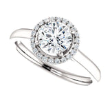 Four Prong High Set Diamond Engagement Ring W/ Band - Virani Jewelers | 