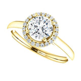 Four Prong High Set Diamond Engagement Ring W/ Band - Virani Jewelers | 