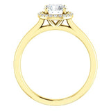 Four Prong High Set Diamond Engagement Ring W/ Band - Virani Jewelers | 