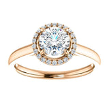 Four Prong High Set Diamond Engagement Ring W/ Band - Virani Jewelers | 