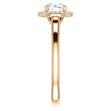 Four Prong High Set Diamond Engagement Ring W/ Band - Virani Jewelers | 