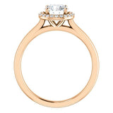 Four Prong High Set Diamond Engagement Ring W/ Band - Virani Jewelers | 