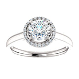 Four Prong High Set Diamond Engagement Ring W/ Band - Virani Jewelers | 