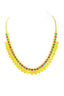 22K Yellow Gold Necklace & Earrings Set W/ Teardrop Laxmi Coins and Ruby, CZ & Emerald Gemstones - Virani Jewelers