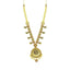22K Yellow Gold Necklace & Earrings Set W/ Ruby, Emeralds, Pear Shaped Laxmi Pendants & Floral Accents - Virani Jewelers